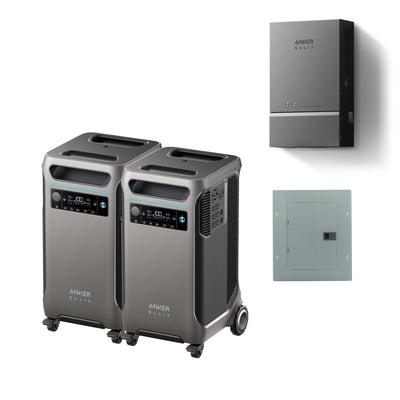 2x Anker SOLIX F3800 / + Home Power Panel + Subpanel Bundle Set