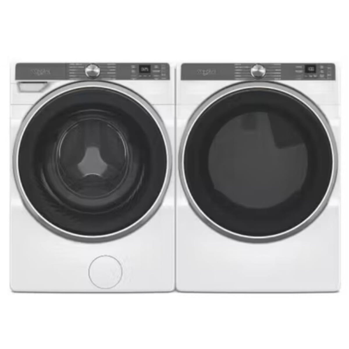 Whirlpool 5.0 cu ft Smart Front Load Washer & Whirlpool 27 Inch Smart Front Load Electric Dryer - WFW6720RW