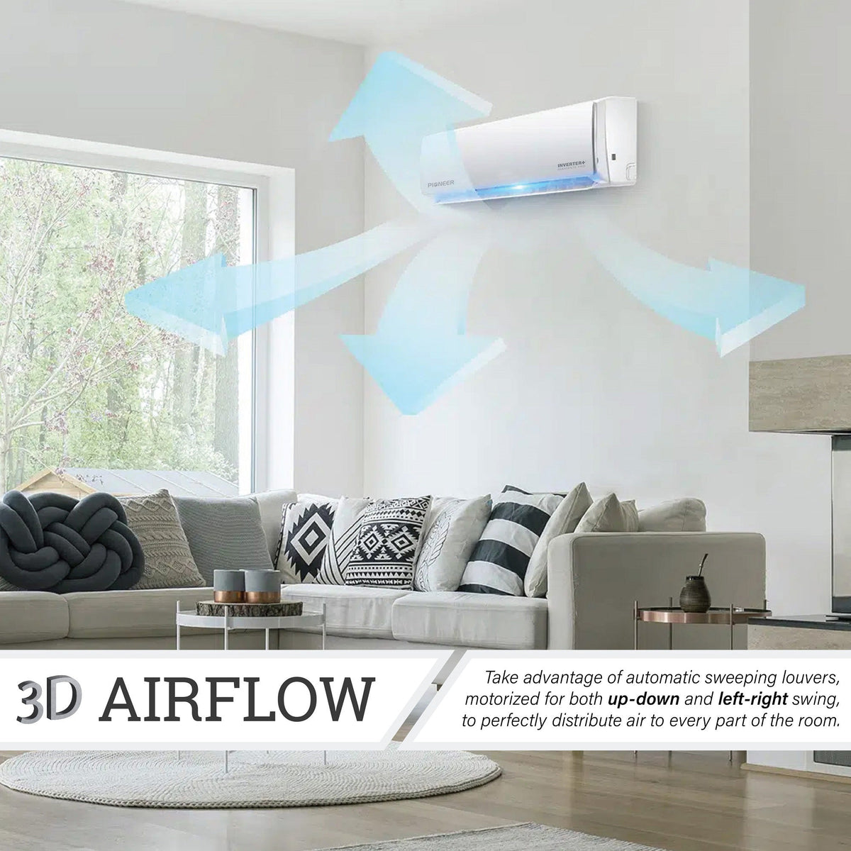 Pioneer Diamante Pro Series 18,000 BTU 19 SEER2 Ductless Mini-Split Air Conditioner Inverter+ Heat Pump Full Set 230V with 16 Ft. Kit - WYT018GLFI19RL