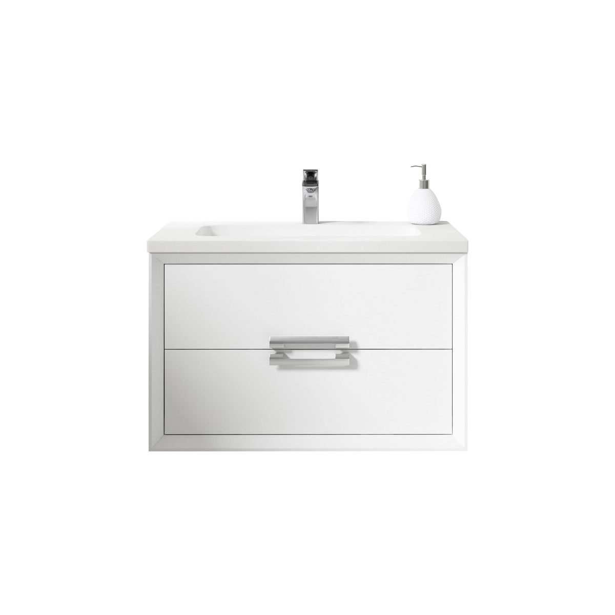 Lucena Bath 24" DÃ©cor Tirador Vanity in White, Black, Gray or White and Silver. - Backyard Provider