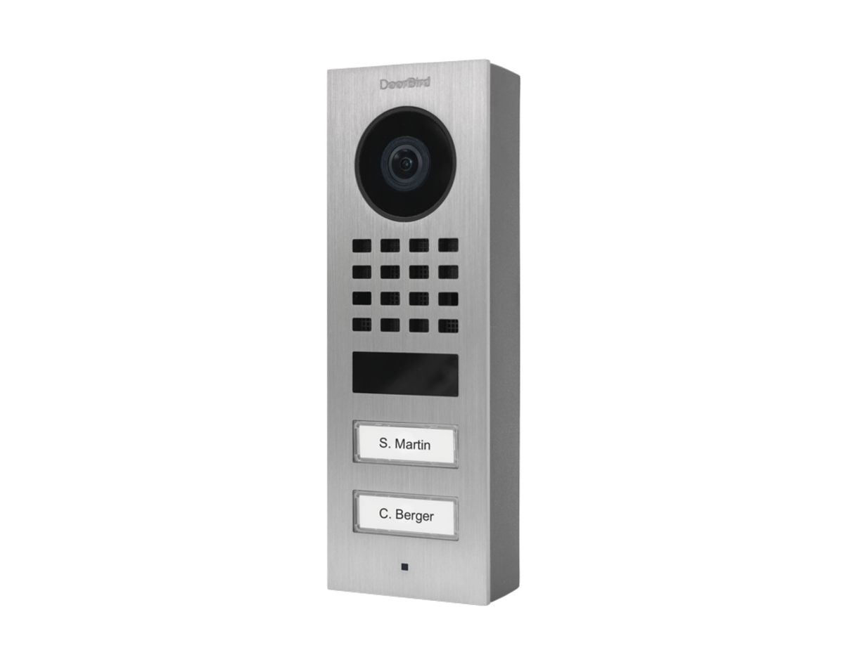 DoorBird D1102V Surface-Mount IP Video Door Station, 2 Call Button in Stainless Steel V2A - 423866768