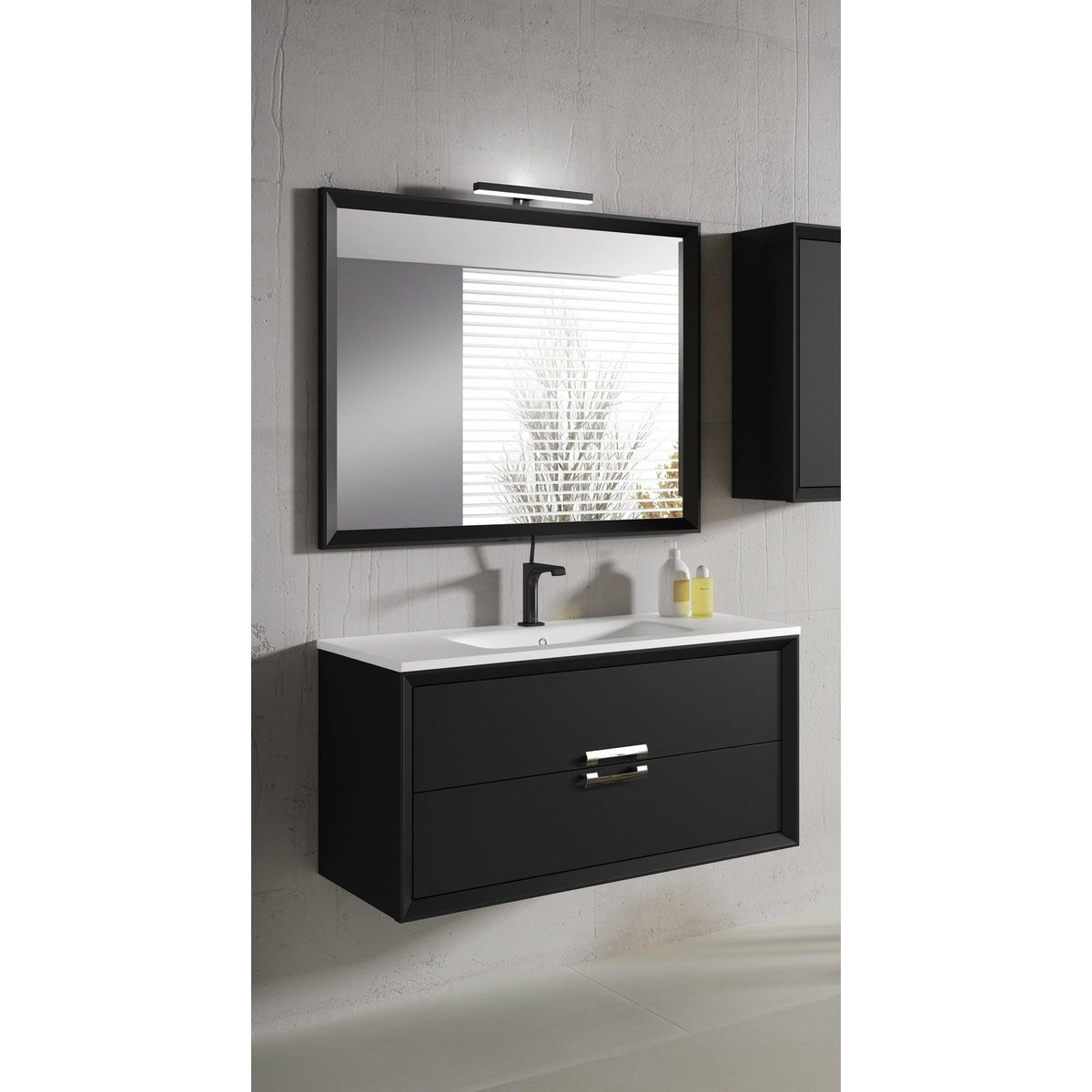 Lucena Bath 24" DÃ©cor Tirador Vanity in White, Black, Gray or White and Silver. - Backyard Provider
