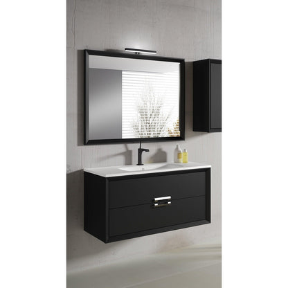 Lucena Bath 32" DÃ©cor Tirador Floating Vanity in White, Black, Gray or White and Silver. - Backyard Provider