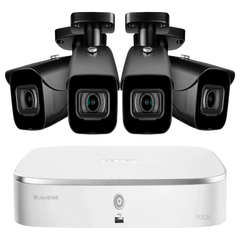 Lorex N4K2-84BB 8-Channel Fusion NVR System with Four 4K (8MP) IP Cameras Security Surveillance System New - N4K2-84BB