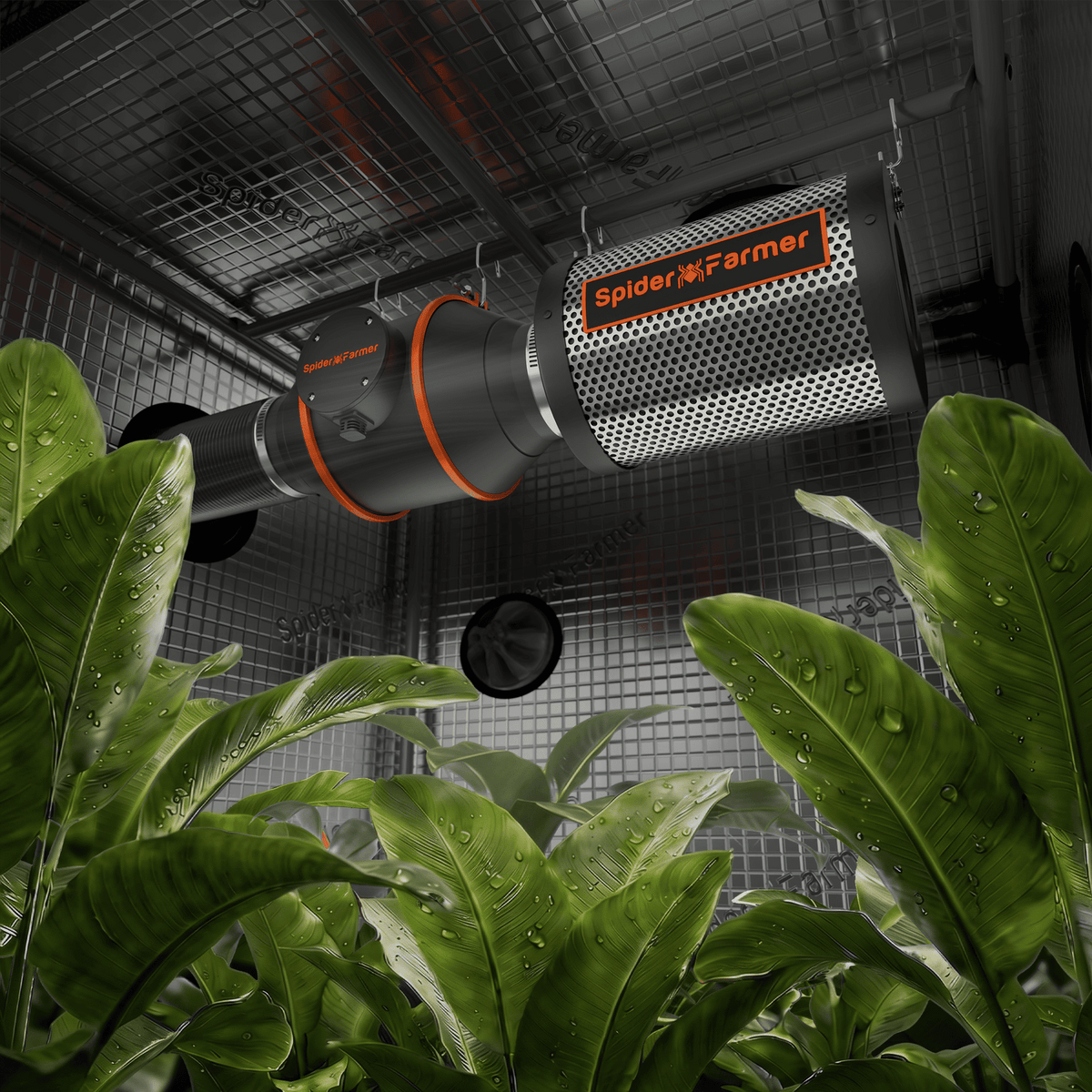 2026 Spider Farmer® 2’x4’ Complete Grow Tent Kit丨SF2000 200W Full Spectrum LED Grow Light丨GGS Controller, 4” Ventilation System with 6” Clip Fan