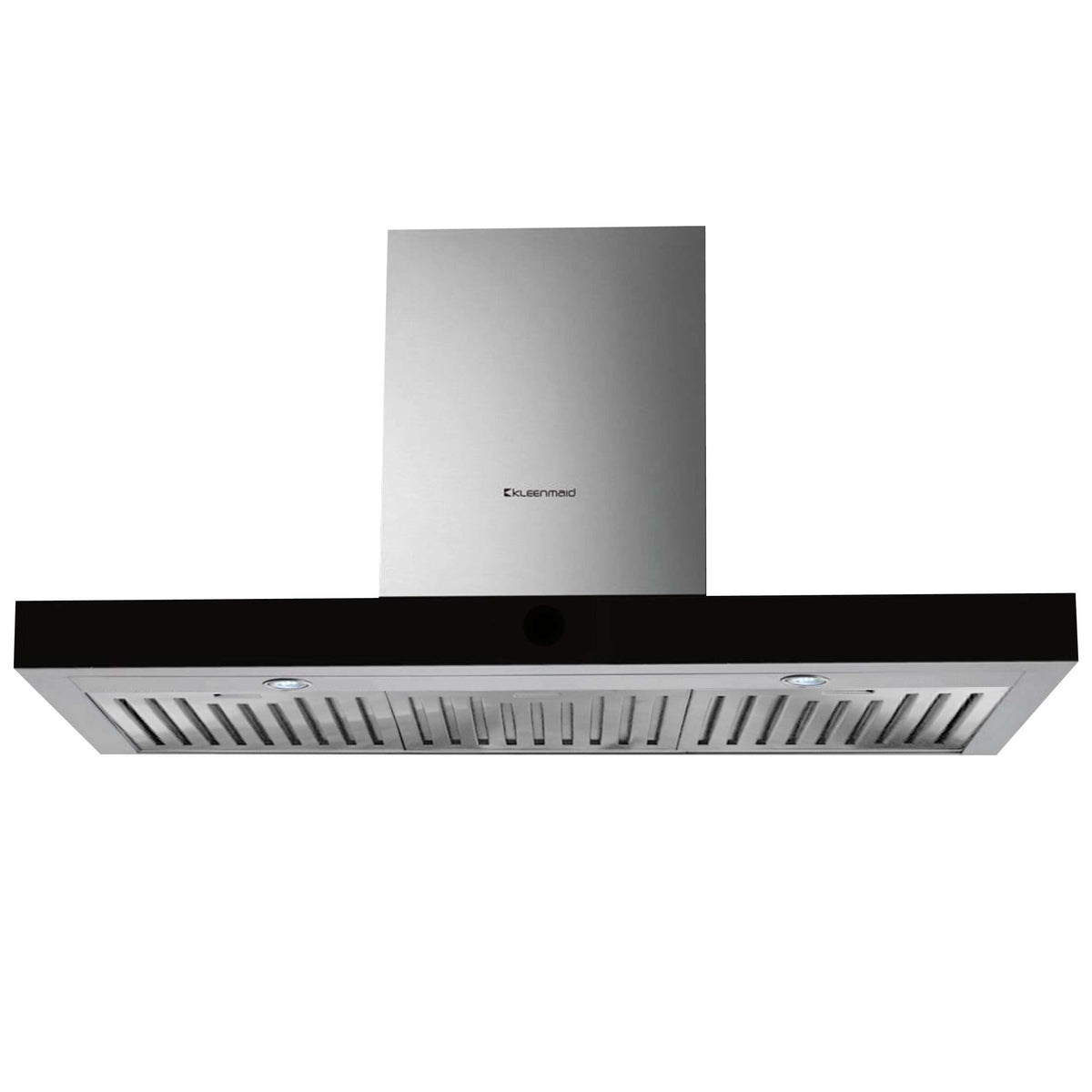 Kleenmaid 90cm wide Black Glass & Stainless Steel Wall Mounted Canopy Rangehood - RHSCK92