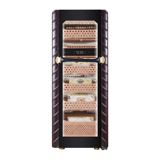 Afidano 1400 Ct Cigar Humidor Electric, Temperature and Humidity Control and Spanish Cedar Drawers