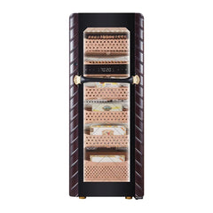 Afidano 1400 Ct Cigar Humidor Electric, Temperature and Humidity Control and Spanish Cedar Drawers