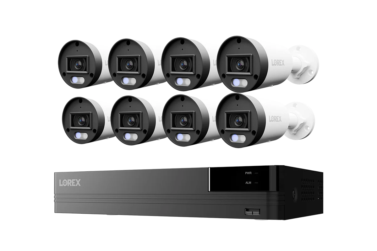 Lorex Connect U Series 4K 8-Channel Wired NVR System with U3 2K+ PoE Bullet Cameras - 2TB (Cables not included)