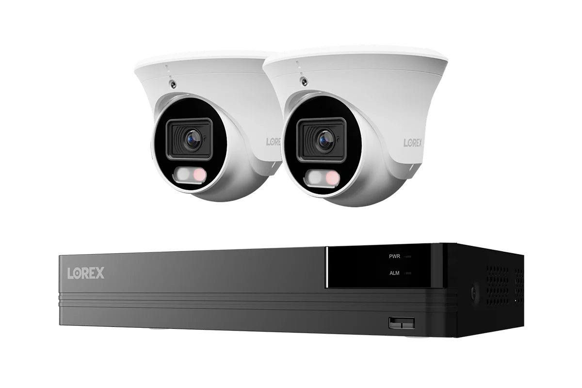Lorex Connect U Series 4K 8-Channel Wired NVR System with U3 4K PoE Turret Cameras - 2TB (Cables not included)