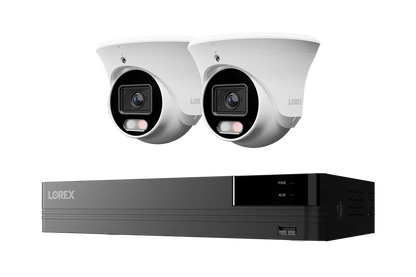 Lorex Connect U Series 4K 8-Channel Wired NVR System with U3 4K PoE Turret Cameras - 2TB (Cables not included)