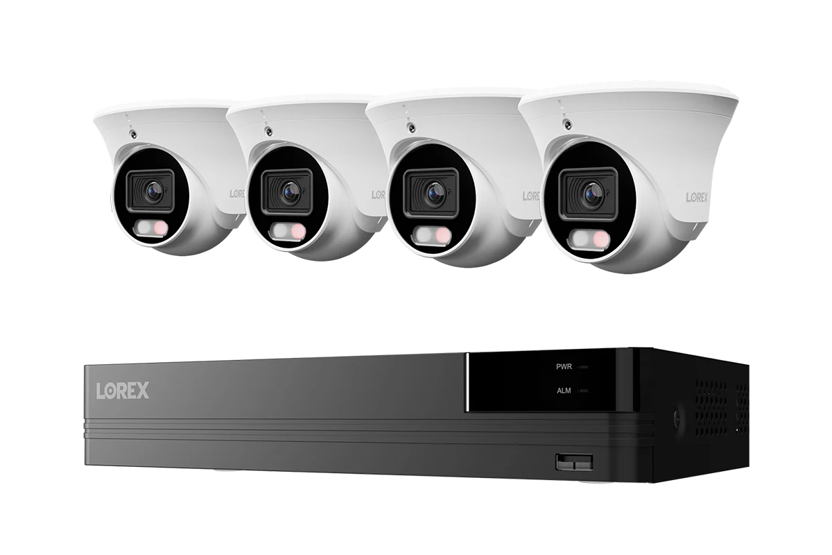 Lorex Connect U Series 4K 8-Channel Wired NVR System with U3 4K PoE Turret Cameras - 2TB (Cables not included)