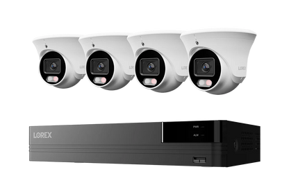 Lorex Connect U Series 4K 8-Channel Wired NVR System with U3 4K PoE Turret Cameras - 2TB (Cables not included)