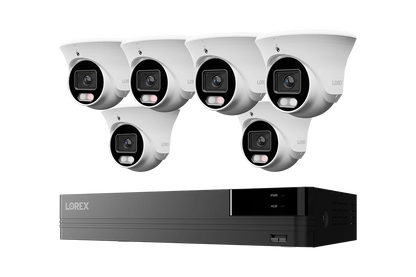 Lorex Connect U Series 4K 8-Channel Wired NVR System with U3 2K+ PoE Turret Cameras - 2TB (Cables not included)