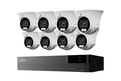Lorex Connect U Series 4K 8-Channel Wired NVR System with U3 2K+ PoE Turret Cameras - 2TB (Cables not included)