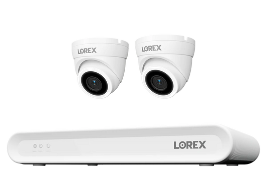 Lorex Connect V Series 4K 8-Channel Wired NVR System with V3 4K PoE Turret Cameras - 1TB (Cables not included)  CN301V3-TW2-8CH1T