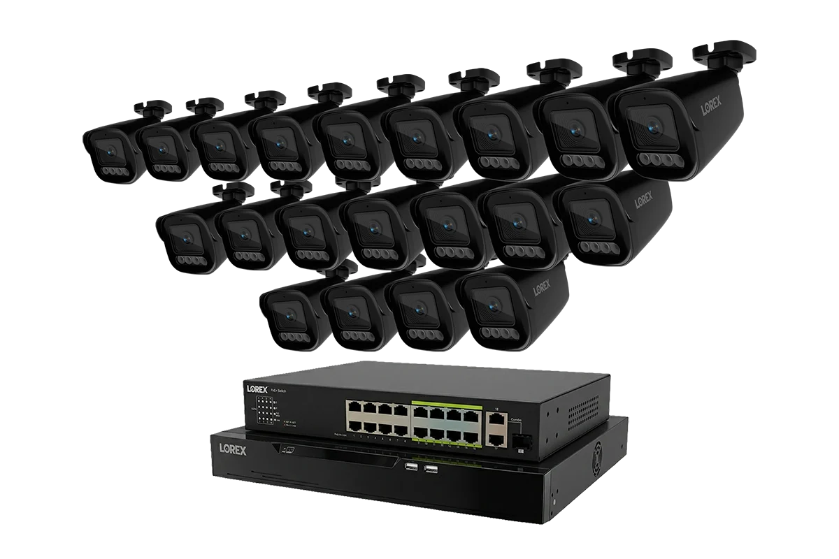 Lorex Connect X Series 4K 32-Channel Wired NVR System with X3 Bullet Security Cameras - 8TB (Cables not included)