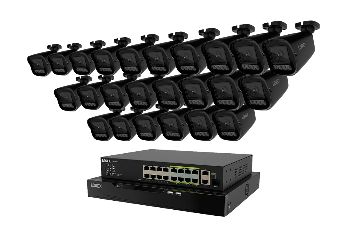 Lorex Connect X Series 4K 32-Channel Wired NVR System with X3 Bullet Security Cameras - 8TB (Cables not included)