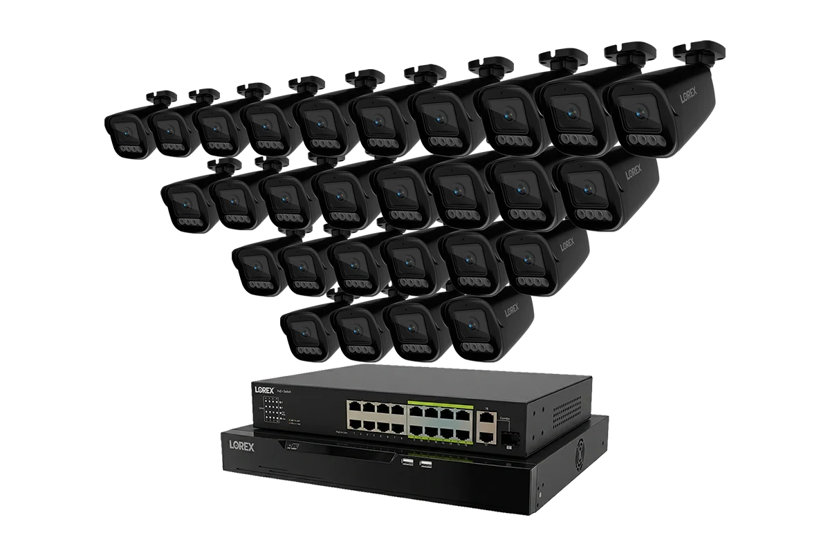 Lorex Connect X Series 4K 32-Channel Wired NVR System with X3 Bullet Security Cameras - 8TB (Cables not included)