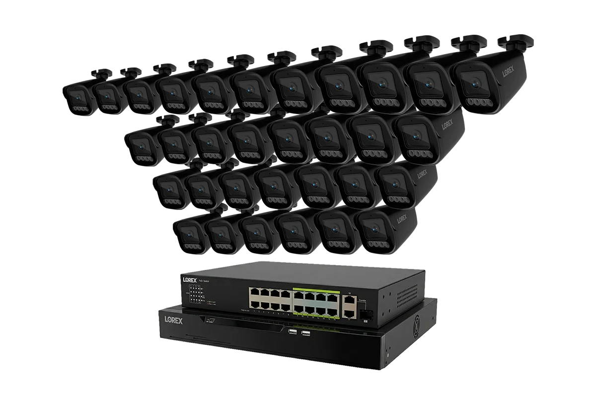 Lorex Connect X Series 4K 32-Channel Wired NVR System with X3 Bullet Security Cameras - 8TB (Cables not included)