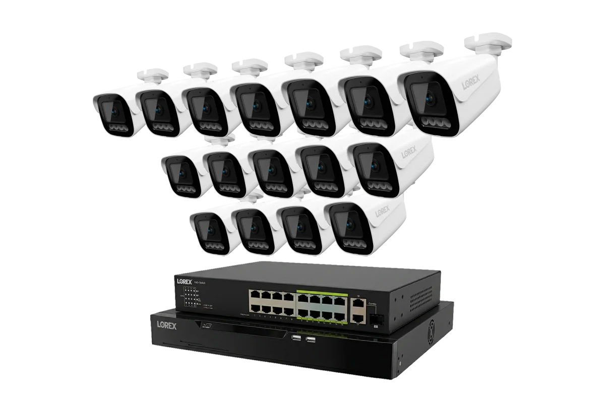 Lorex Connect X Series 4K 32-Channel Wired NVR System with X3 Bullet Security Cameras - 8TB (Cables not included)