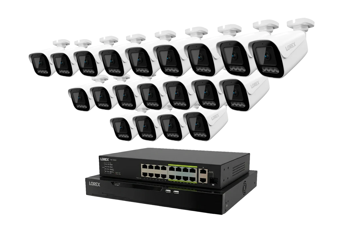 Lorex Connect X Series 4K 32-Channel Wired NVR System with X3 Bullet Security Cameras - 8TB (Cables not included)