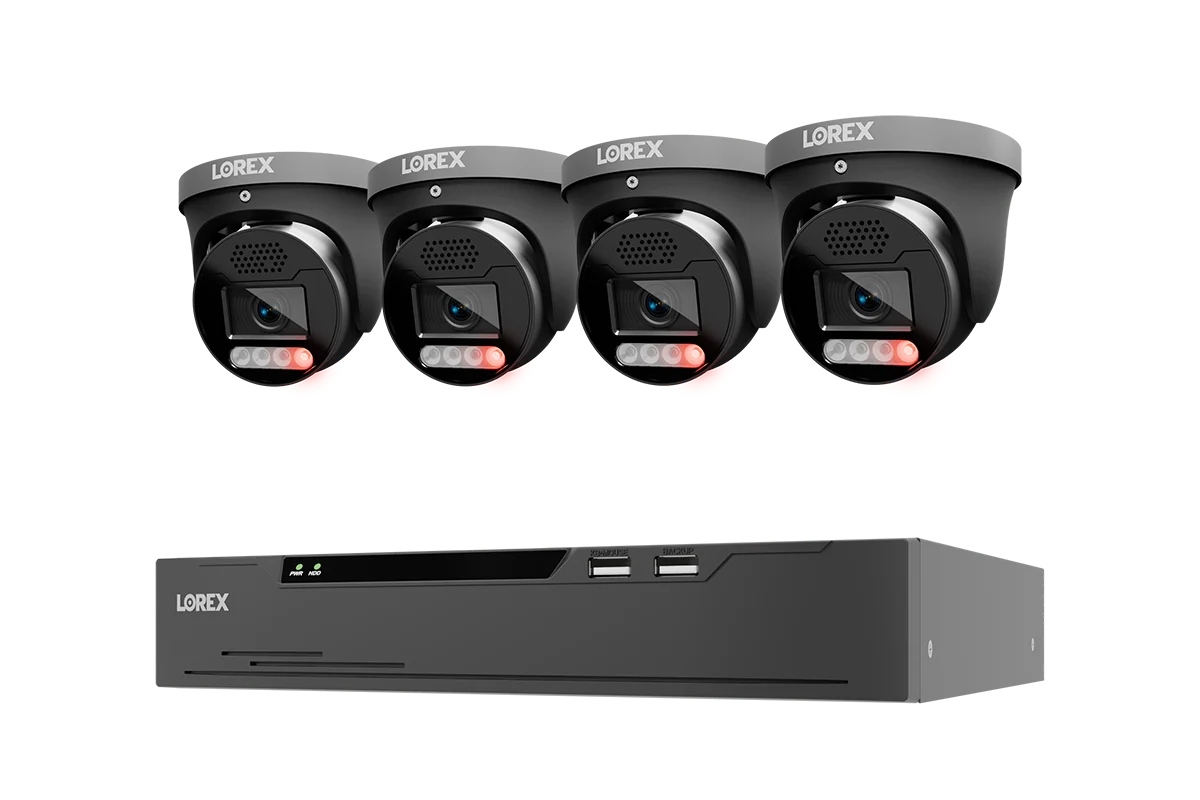 Lorex Connect X Series 4K 8-Channel Wired NVR System with X5 Turret Security Cameras - 2TB (Cables not included)
