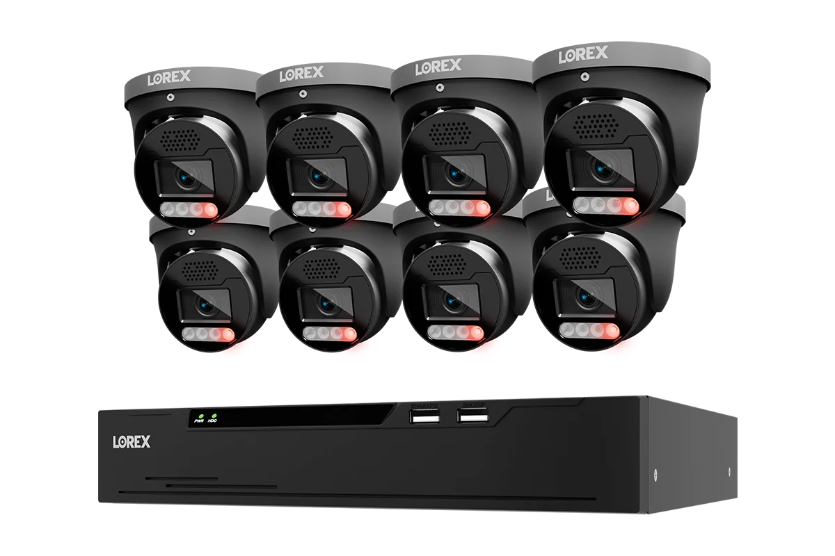 Lorex Connect X Series 4K 8-Channel Wired NVR System with X5 Turret Security Cameras - 2TB (Cables not included)