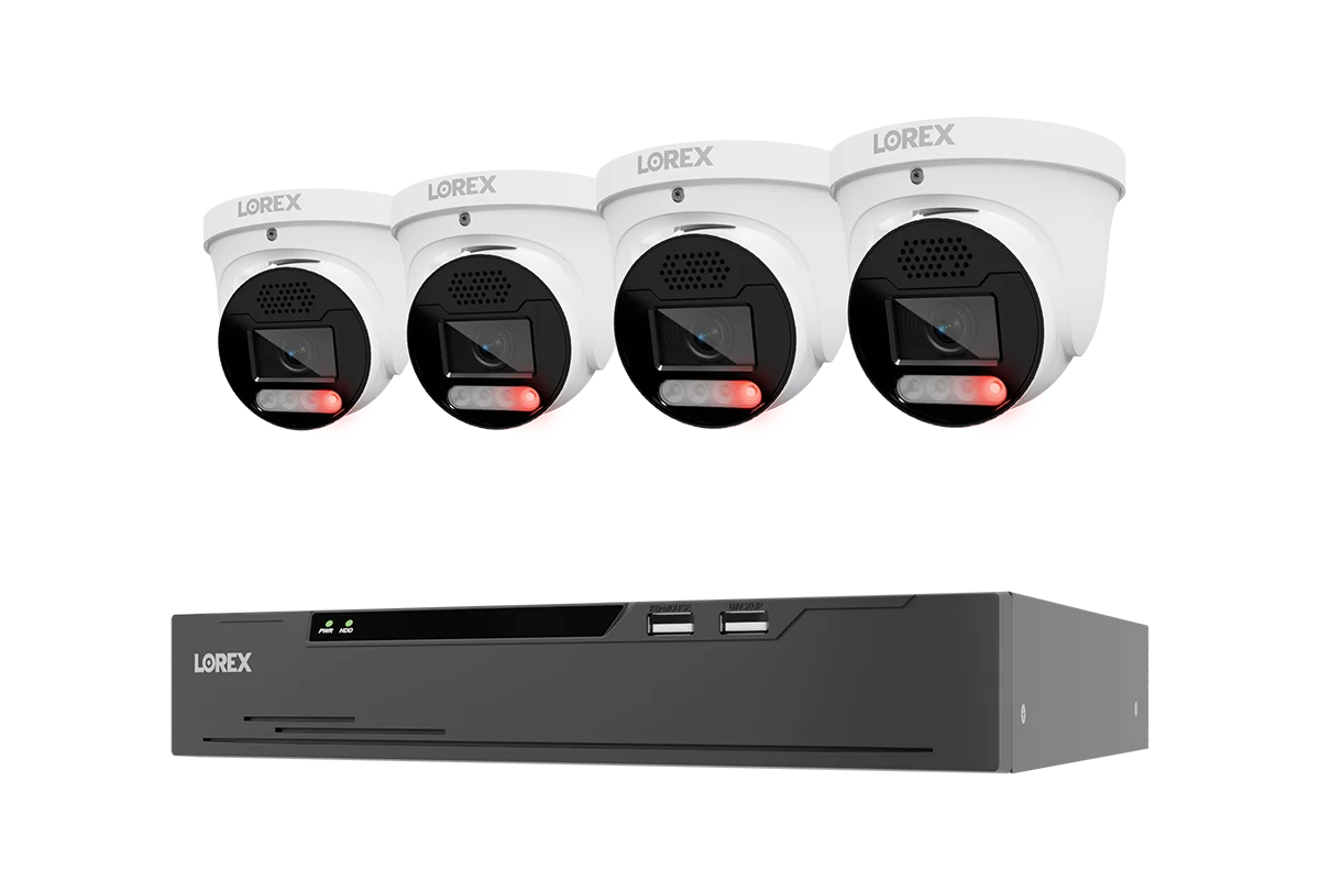 Lorex Connect X Series 4K 8-Channel Wired NVR System with X5 Turret Security Cameras - 2TB (Cables not included)