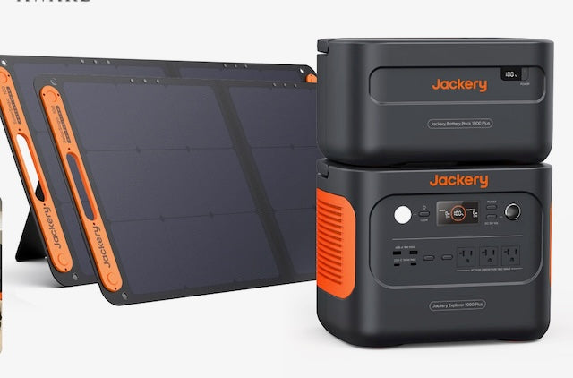 Jackery Explorer 1000 Portable Power Station & Battery / +2 SolarSaga 100W Solar Panels