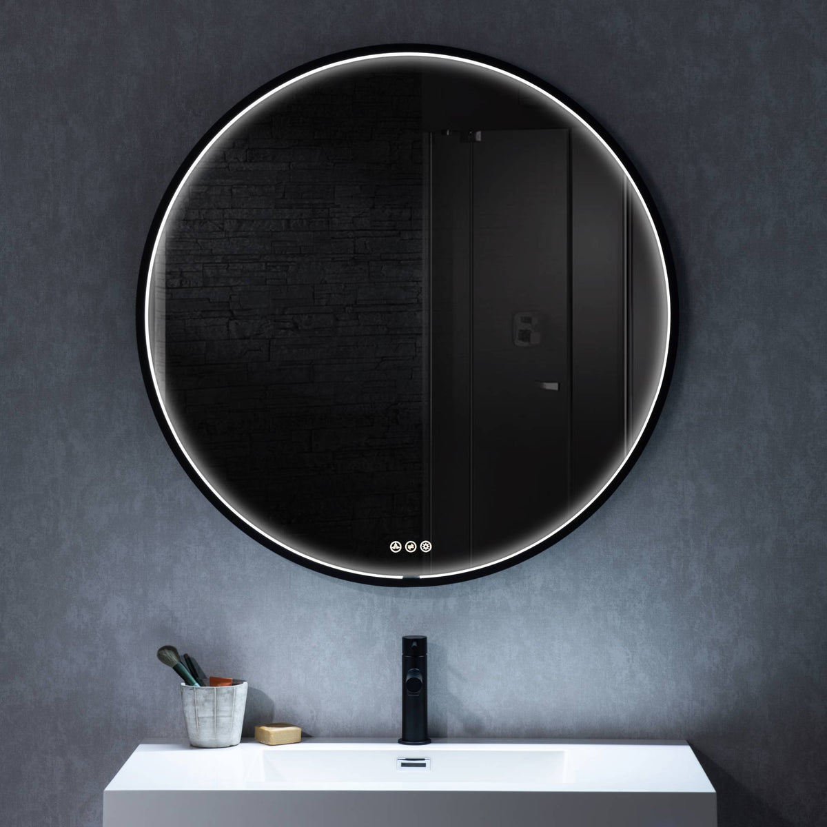 Blossom Oskar 32 Inch Round LED Mirror - LED M7 R32 MB - Backyard Provider