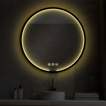 Blossom Oskar 32 Inch Round LED Mirror - LED M7 R32 MB - Backyard Provider