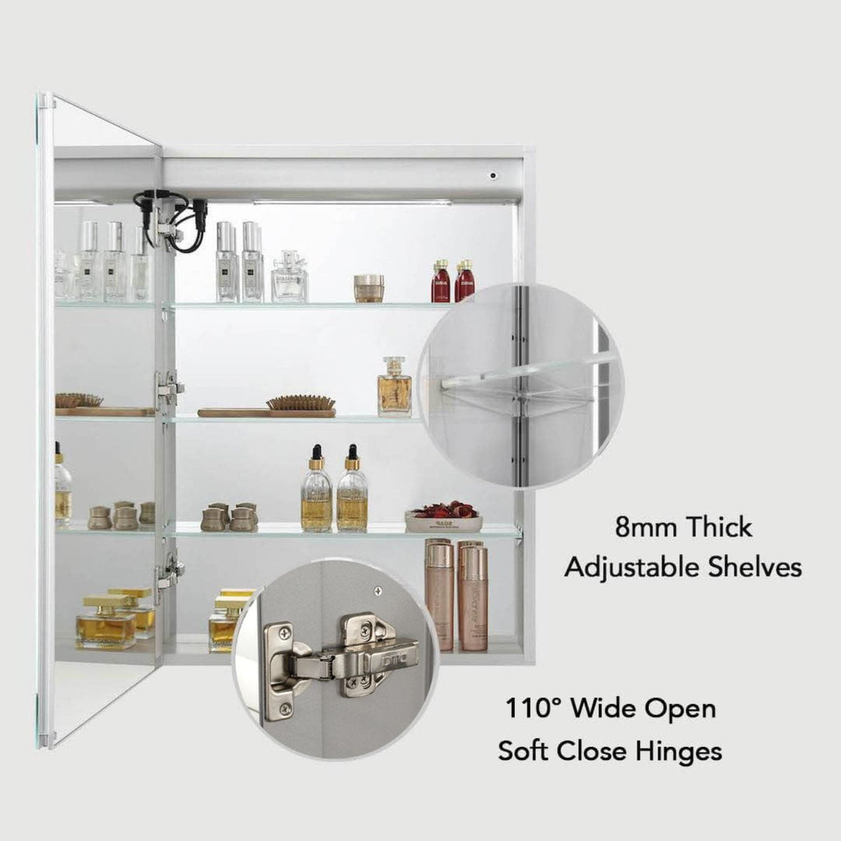 Blossom Vega – 20 Inches LED Medicine Cabinet - MCL4 2032L - Backyard Provider