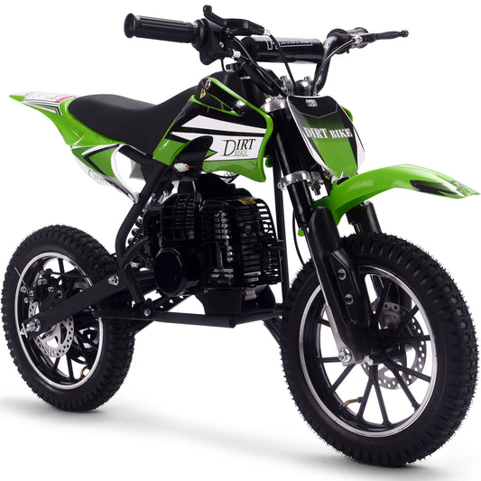MotoTec Big Alien 50cc 2-Stroke Kids Gas Dirt Bike Green