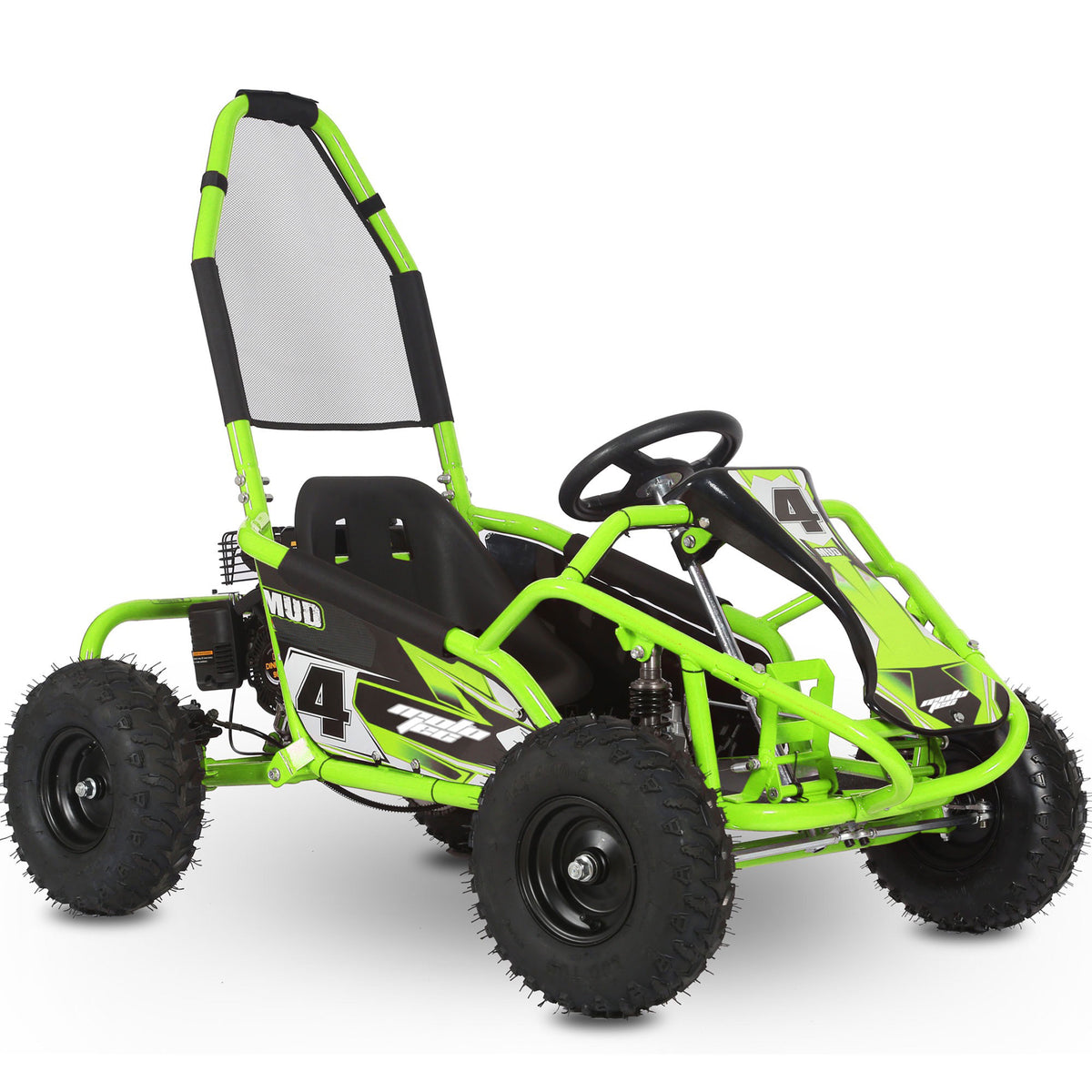 MotoTec Mud Monster 98cc Go Kart Full Suspension Green