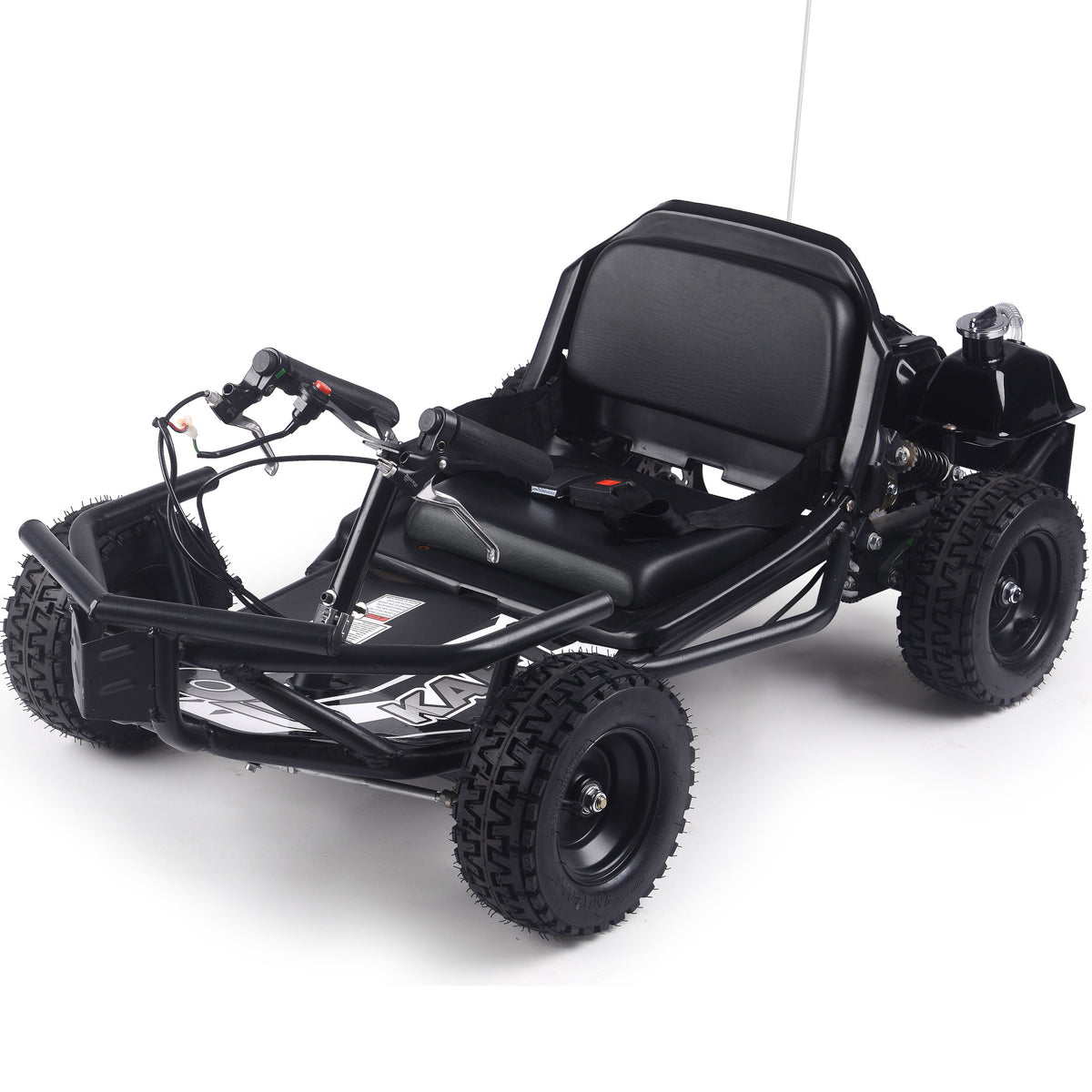 MotoTec Sandman Kids Gas Powered 52cc Go Kart Black