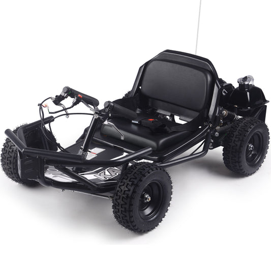 MotoTec Sandman Kids Gas Powered 52cc Go Kart Black