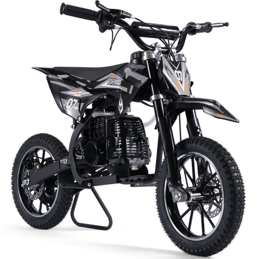 MotoTec Pioneer 49cc 2-Stroke Dirt Bike Black