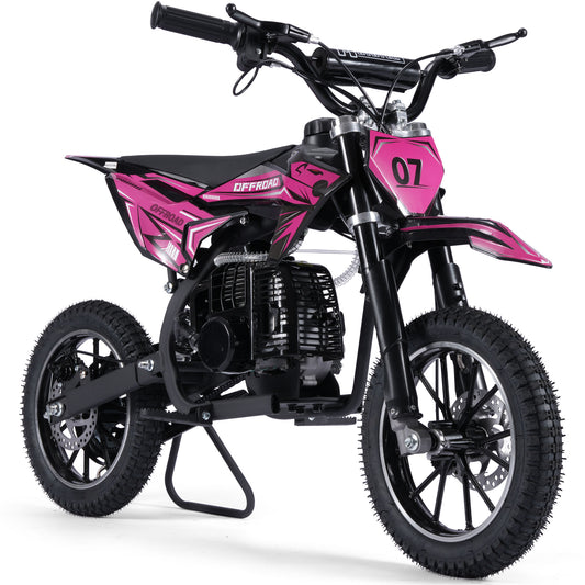 MotoTec Pioneer 49cc 2-Stroke Dirt Bike Pink