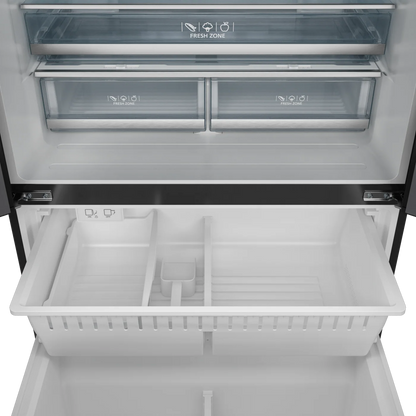36 Inch 20.3 cu ft French Door Counter Depth Refrigerator with Ice Maker in Black/Navy Blue | Gordon Ramsay Series
