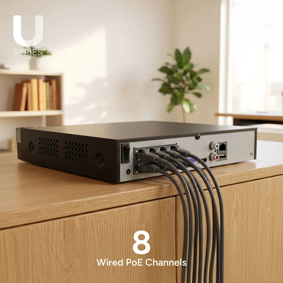 Lorex Connect U Series 4K 8-Channel Wired NVR System with U3 4K PoE Turret Cameras - 2TB (Cables not included)