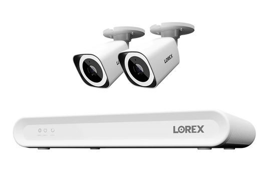Lorex Connect V Series 4K 8-Channel Wired NVR System with V3 4K PoE Bullet Cameras - 1TB (Cables not included)