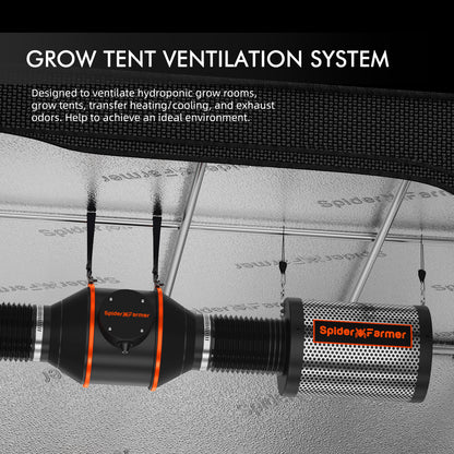 2026 Spider Farmer® 2’x4’ Complete Grow Tent Kit丨SF2000 200W Full Spectrum LED Grow Light丨GGS Controller, 4” Ventilation System with 6” Clip Fan