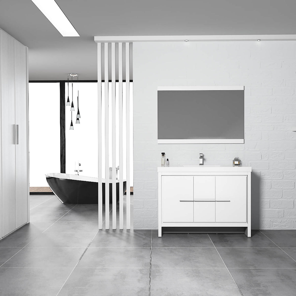 Blossom Milan 48 Inch Bathroom Vanity - V8014 48 01 - Backyard Provider
