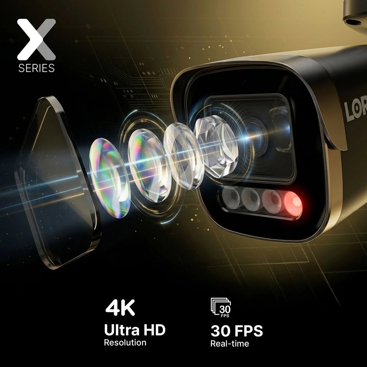 Lorex Connect X Series 4K 8-Channel Wired NVR System with X5 Bullet Security Cameras - 2TB (Cables not included)