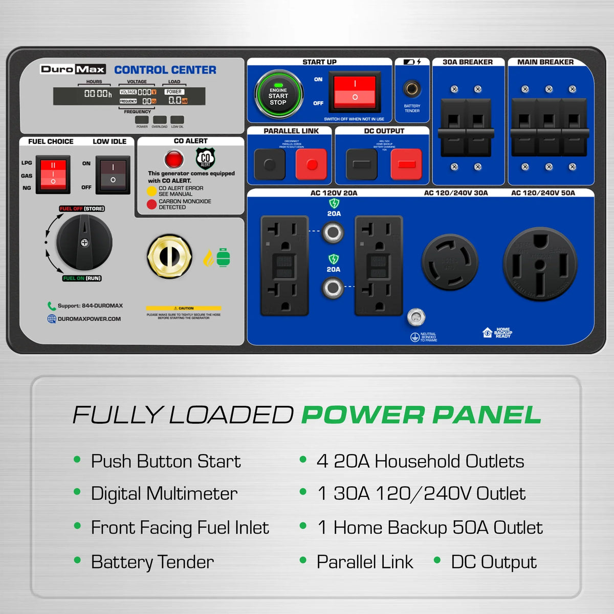 DuroMax 11,000 Watt Portable Tri Fuel Inverter Generator w/ CO Alert