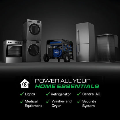 DuroMax XP13000HXT 13,000-Watt 500cc Tri Fuel Portable Generator with CO Alert