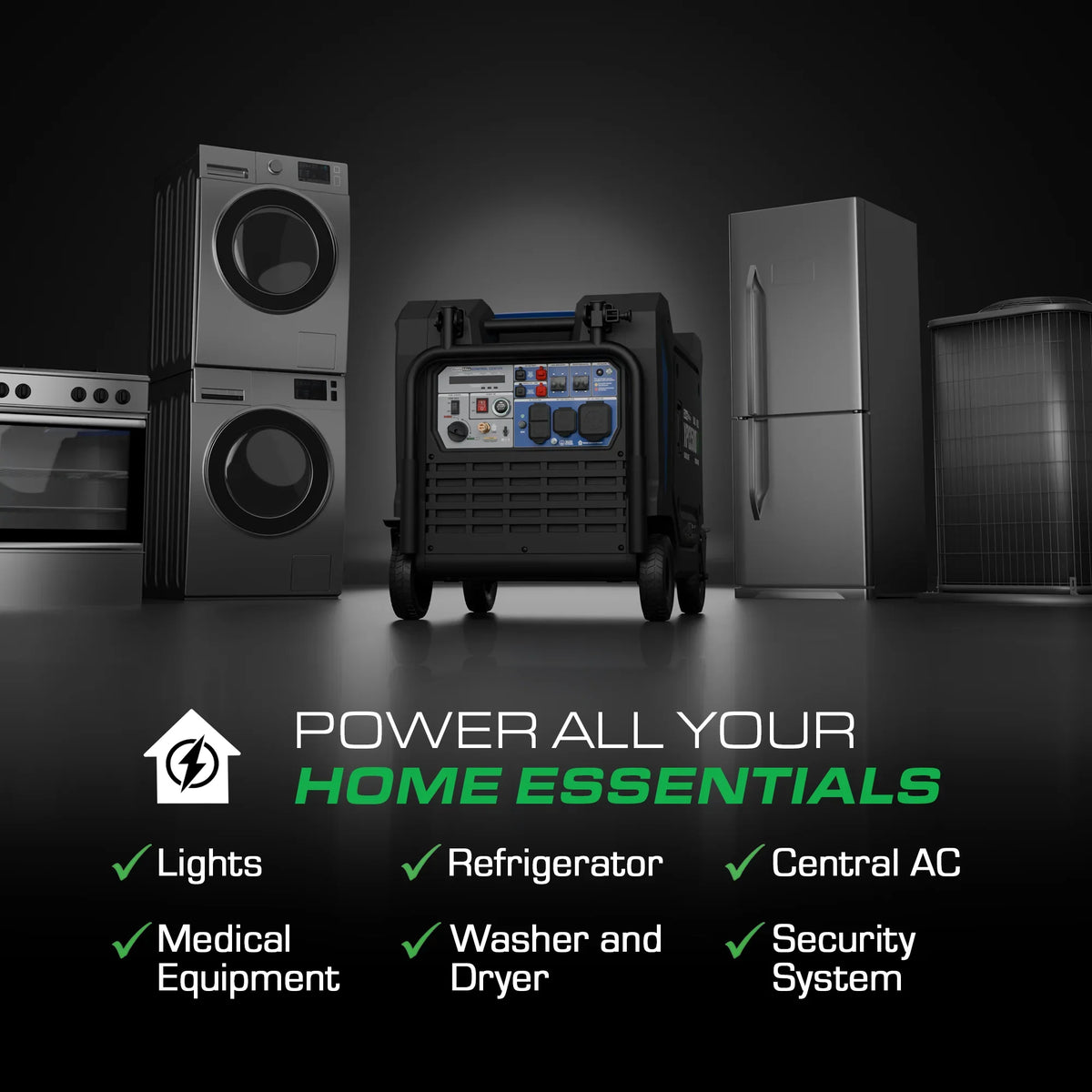 DuroMax 13,500 Watt Portable Tri Fuel Inverter Generator w/ CO Alert