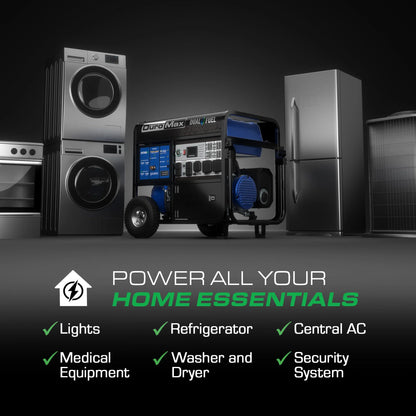 DuroMax 17,500 Watt Dual Fuel Portable  Generator w/ CO Alert