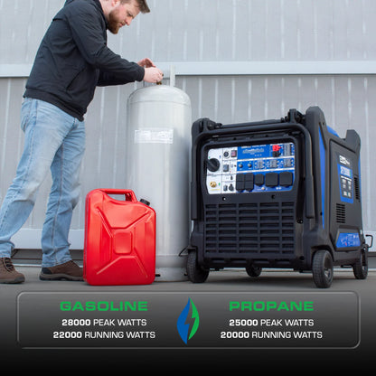 DuroMax 28,000 Watt V-Twin Dual Fuel Portable Digital Inverter Generator